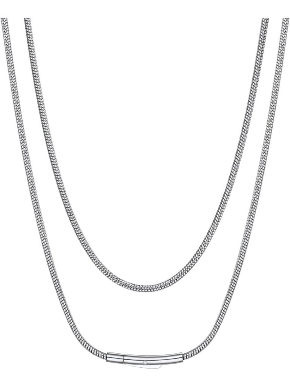 Elegant Thin Snake Chain Necklace for Women - Stainless Steel Jewelry Accessory